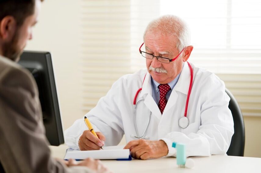 doctor prescribes medication to treat prostatitis